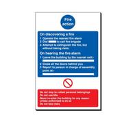 Mehr Fire Action 240 X 360mm Sign Qty 1