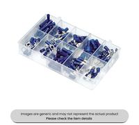 Mehr Mini Insulated Terminals Blue Female Spades And Male Blades Assorted Box 120Pcs