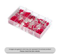 Mehr Mini Insulated Terminals Red Female Spades And Male Blades Assorted Box 140Pcs