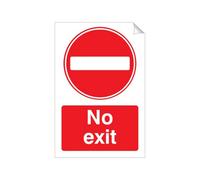 Mehr No Exit 240 X 360mm Sticker Qty 1