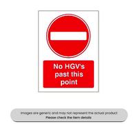 Mehr No Hgvs Past This Point Foamex 480X360mm Pack Qty 1