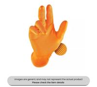 Mehr Orange Large Grippaz Nitrile Gloves Fish Scale Grip Nitrile Pack Qty 50