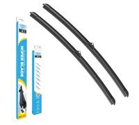 Mehr Wiper Blade Flat Front Kit Fits: Peugeot 208 1.2 Puretech 110 (2012-) -Pack of 2 (RH 26 inch & LH 15 inch)