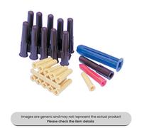 Mehr Yellow, Red, Brown & Blue Plastic Wall Plugs 5-8mm Size Pack Qty 200