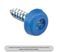 Mehr Zinc Plated No. Plate Fixings Blue Plastic Headed Screws 1" Pack Qty 100