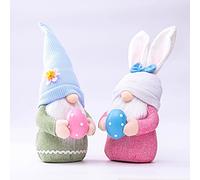 Mehrlieben Easter Rabbit Ornament Easter Gnomes Gonk Ornaments,Faceless Easter Bunny Doll,Room/Desktop Easter Bunny Gnome Standing Post Doll Handmade Plush Knitted Doll Easter Gifts