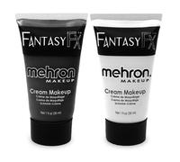 Mehron Makeup Fantasy F/X Water Based Face & Body Paint Black and White Face Paint Bundle