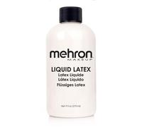 Mehron Makeup Liquid Latex | SFX Makeup | Halloween | Latex Glue for Skin | Prosthetic Glue 9 fl oz (266 ml) (Clear Flesh)
