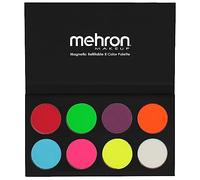 Mehron Makeup Paradise FX Face & Body Paint 8 Color Palette (Neon UV Glow) -Black Light Makeup Palette, Special Effects, UV Glow, Rave Accessories,