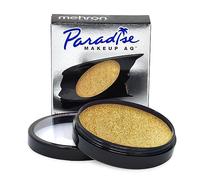 Mehron Makeup Paradise Makeup AQ Face and Body Paint Pro Size | Perfect for, Special FX, Cosplay, and Halloween | Water Activated Face Paint & Body Paint 1.4 oz (40 g) (Gold)