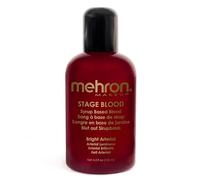 Mehron Makeup Stage Blood Realistic For Halloween Washable Fake Blood For Special Fx, Stage & Screen, Halloween, & Cosplay 4.5 Oz Bright Arterial