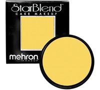 Mehron Makeup Starblend Cake Makeup Wet Dry Pressed Powder Powder Foundation Yellow Face Paint & Body Paint 2 Oz 56G