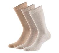 mehrstrumpf 6/12 Pairs Men's & Women's 100% Organic Cultivation Socks with Comfort Waistband without Seam (Model: Biolivia), 6 Pairs (Multi-Beige), 43-46