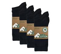 mehrstrumpf 6/12 Pairs Men's & Women's 100% Organic Cultivation Socks with Comfort Waistband without Seam (Model: Biolivia), 12 Pairs (Black), 43-46
