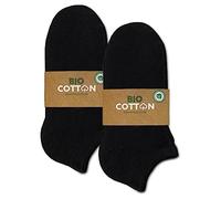 mehrstrumpf 8/12 Pairs Children's 100% Organic Cultivation Trainer Socks without Seam Skin-friendly Cotton (Model: Biolivia), 8 Pairs (Black), 27-30
