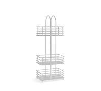MEHRU 3-Tier Bathroom Storage Caddy Metal Shower Shelf Freestanding shower saddy bathroom storage Shower Basket Caddy Toilet Storage Holder bathroom Organiser for Toiletries. (Silver)