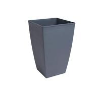 MEHRU 45cm Square Planter Large Plant Pot Grey Planter for Indoor Outdoor Use Tall Garden Planters Plastic Plant Box Large Square Plant Pots Outdoor Garden Patio & Balcony