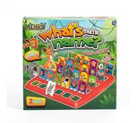 MEHRU Animal Guess Who Board Game for Kids, Two Player Character Guessing Game, Animal Matching Board Game, Flip-Up Faces, Family Question Game, Thinking Toy, Indoor Activity