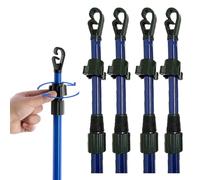 MEHRU Heavy Duty 2.4m Metal Telescopic Extendable Washing Line Prop Support Pole Adjustable Holder Outdoor Indoor Clothes Airer Stabilizer Laundry Drying Rod Garden Utility Rack Steel Stand Tool (4)