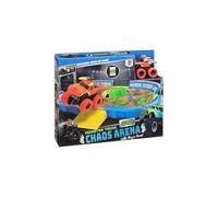 MEHRU Kids Monster Truck Chaos Arena Playset 33pc with Magic Sand, Off-Road Racing Track Set with Stunt Obstacles, Ultimate Crush Yard Playset, Kids Truck Car Toys for Children. (H41 x W10 x D34.2cm)
