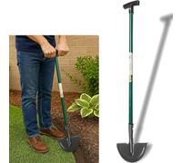 MEHRU Lawn Edging Tool Long Handle 91CM Heavy Duty Carbon Steel Half Moon Edger for Garden Border Grass Trimming Landscaping Flower Bed Turf Cutter Path Soil Lawn Care Gardening Equipment