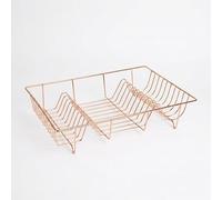 MEHRU Minimal Dish Drainer Rack for Kitchen, Drying Rack for Dishes, Modern Design Copper Dish Draining Rack, Space Saving Countertop Dish Drainer rack