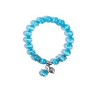MEHUK Natural Elastic Gemstone Bracelet Healing Stone Beads Bracelets for Women Men Girls Gifts (Unisex), 6.7, Gemstone, cat's eye stone