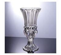 MEHWSUR Clear Crystal Vase,Glass Flower Vase Thickening Design,Crystal Glass Footed Vase Jar,Sturdy Tall Crystal Vases for Flowers,Modern Vase for Living Room(Color:Clear)