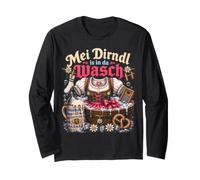 Mei Dirndl is in da Wasch Funny Oktoberfest German Quote Long Sleeve T-Shirt