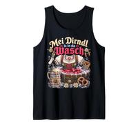 Mei Dirndl is in da Wasch Funny Oktoberfest German Quote Tank Top