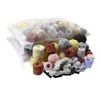 Mei Ting Aquarium Filter Media 15 in 1 Bio Balls Ceramic Rings Bio Media with Mesh Bag for Fish Tanks and Pond Aquarium Filter Accessories