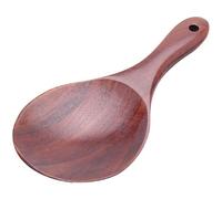 meialla Teak Wood Spoon Natural Solid Wood Rice Spoon Wooden Rice Paddle Serving Spoon Wooden Kitchen Utensils