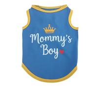 MeiAOBest Dog Summer Vest,Lightweight Breathable Dog T-Shirt I Lover Mom Dad Print Pet Boy Girl Sleeveless Tank Top for Cat Puppy Small Medium Dogs_XS(Blue-Boy)