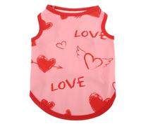 MeiAOBest Dog Summer Vest,Lightweight Breathable Dog T-Shirt I Lover Mom Dad Print Pet Boy Girl Sleeveless Tank Top for Cat Puppy Small Medium Dogs_XL(Pink-Love)