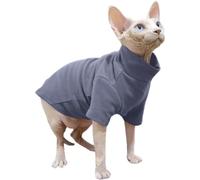 MeiAOBest Hairless Cat Fleece Jumper,Sphynx Cat Warm Jacket_XS(Blue)