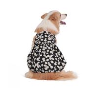 MeiAOBest Large Dog Dress,Dog Summer Floral Heart Princess Tank Dress Cute Pumpkin Shape Golden Border Collie Tutu_3XL(Black)