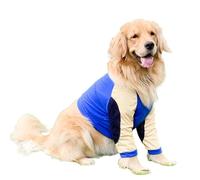 MeiAOBest Large Dog Elbow Protection Shirt,Dog Short Pajamas Joint Recovery Sleeve for Prevent Licking Wound_7XL(Blue)