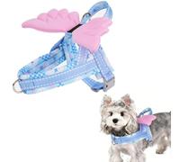 MeiAOBest Pet Angel Wings Harness for Cat Puppy Small Dogs_Blue_M