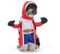 MeiAOBest Small Dog Costume,Pet Halloween Christmas Cosplay Clothing Dog Funny Party Dress Up Apparel Props for Cat Puppy Small Dog_M(Red-Boxer)