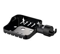 MEIBAOGE Adjustable Soap Dish Holder Clip On Tray for Shower Rod ABS Bathroom Kitchen Organize Space Saving Soap Tray Clip, Elegant Black