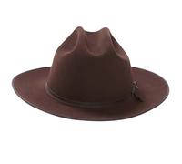 MEIBAOGE Adult Cowboys Hat Comfortable French Style Ribbon Hat Band Felt Hat Adult Festival Party Formal Gathering Felt Hat, Brown, Suitable for head circumference 55-60cm