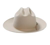 MEIBAOGE Adult Cowboys Hat Comfortable French Style Ribbon Hat Band Felt Hat Adult Festival Party Formal Gathering Felt Hat, Beige, Suitable for head circumference 55-60cm
