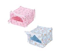 MEIBAOGE Bird Perch Hammock Bed Tent for Parrots Conure Supplies Budgies Furry Blanket for Small and Large Parrots Toy