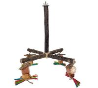 MEIBAOGE Bird Perch Nature Molar Stand for Parrots Conure Supplies Budgies Grinding Scratchers for Small Parrots Toy