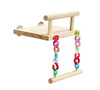MEIBAOGE Bird Perch Swing Molar Stand for Parrots Conure Supplies Budgies Grinding Scratchers for Small Large Parrots Toy