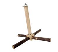 MEIBAOGE Bird Wood Perch Rotating Molar Stand for Parrots Conure Supplies Budgies Grinding Scratchers for Small Parrots