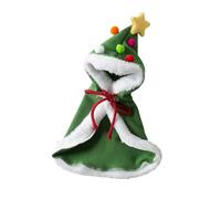 MEIBAOGE Cats Cloaks Dog Christmas Outfit Capes Pet Santa Cloaks Winter Warm Dogs Capes Santa Outfit for Dogs and Cats