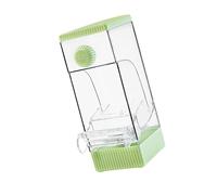 MEIBAOGE Clear Bird Feeder Automatic Bird Food Feeding Station Antisplash Bird House Shape Feeder Parrots Feeding Supply