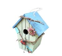 MEIBAOGE Courtyards Wood Bird Nest for Hummingbirds Outdoor Balcony Bird Habitat House for Rural Bird House for Backyard