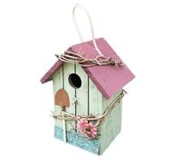 MEIBAOGE Courtyards Wood Bird Nest for Hummingbirds Outdoor Balcony Bird Habitat House for Rural Bird House for Backyar